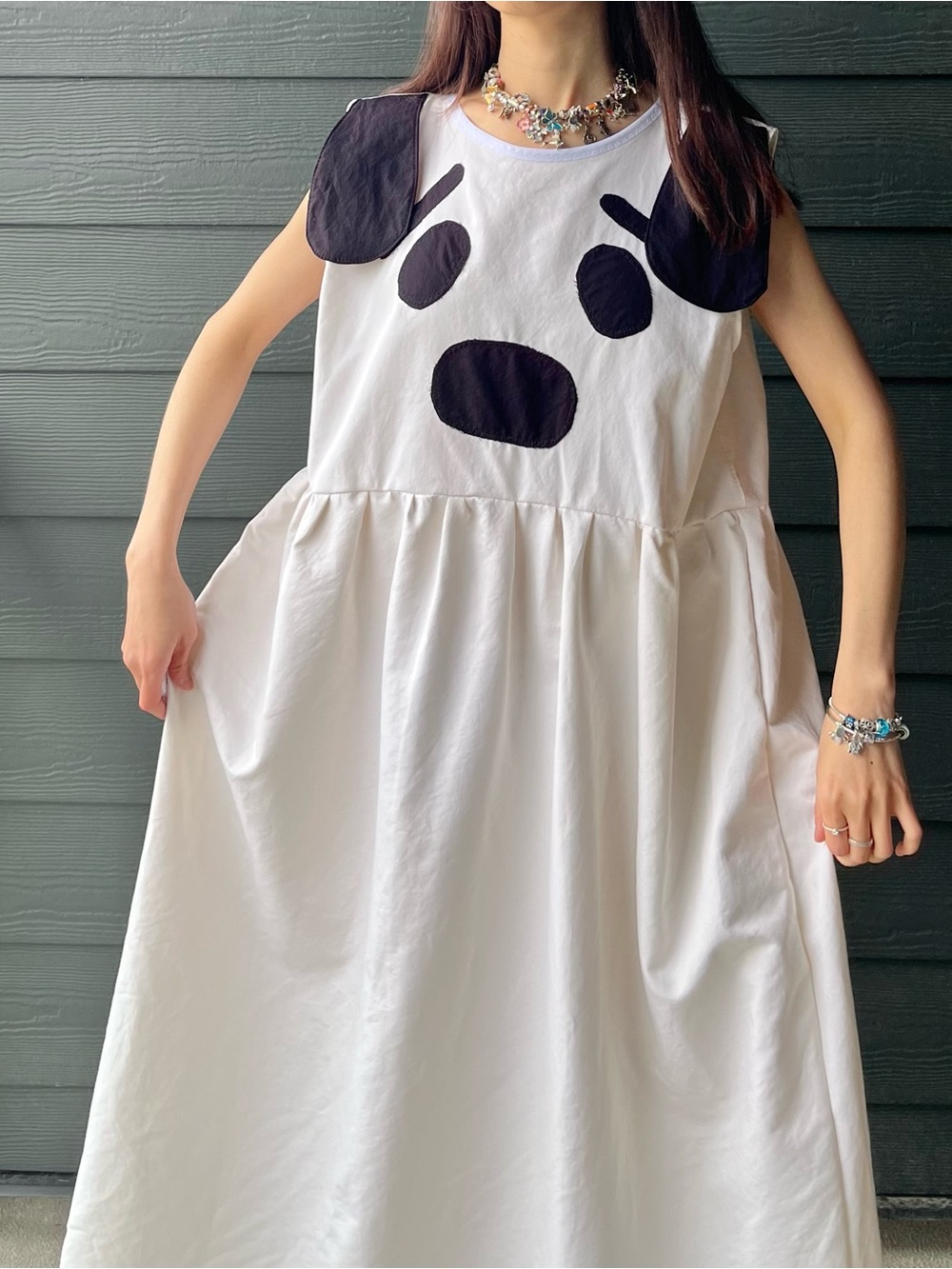 Puppy Mood | Handmade Patchwork Puppy Face Dress SKU 08127